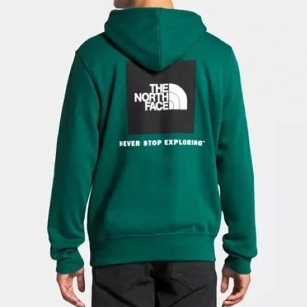 NWT The North Face Graphic Soft Cotton Pocket Tie Hoodie Sweatshirt S Green